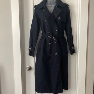 Beautiful Trench Navy Coat 🧥 , size-XS, cotton, lined , 2 packets,